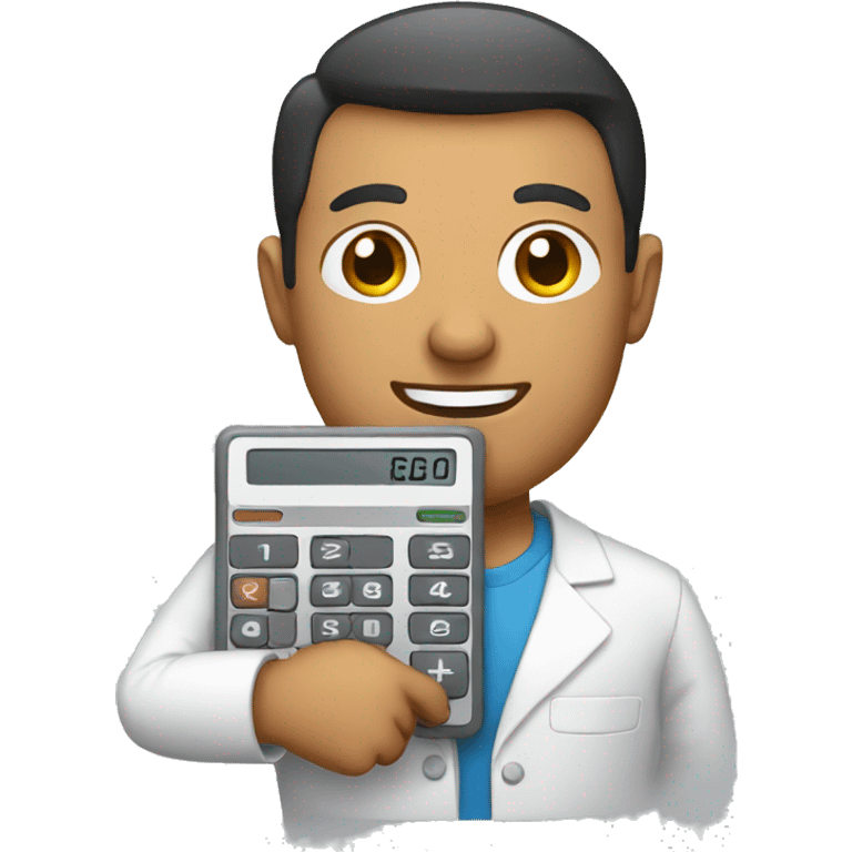 Professional holding calculator  emoji