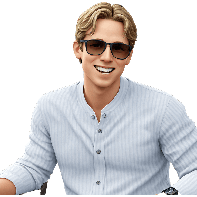 smiling boy in sunglasses outdoors emoji