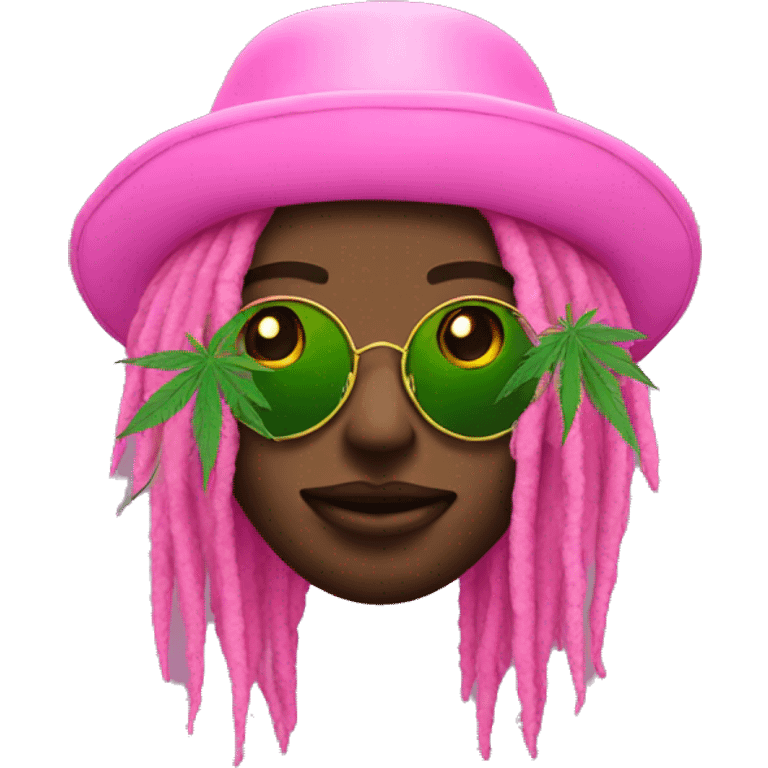 cannabis rasta pink emoji