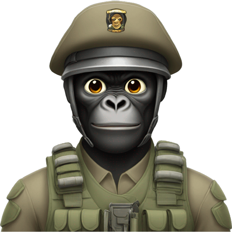 a gorilla soldier emoji