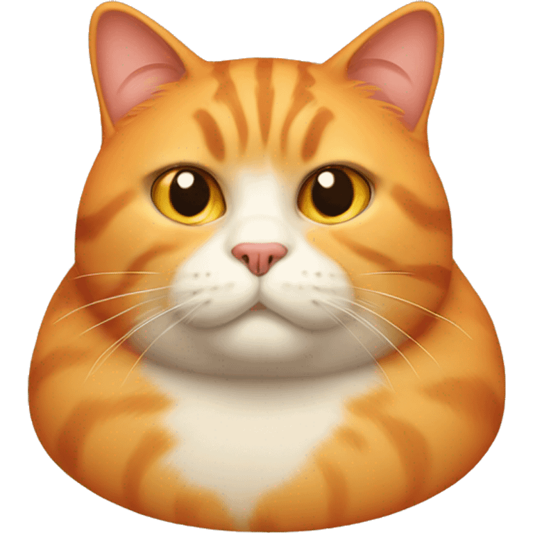 fat orange cat  emoji