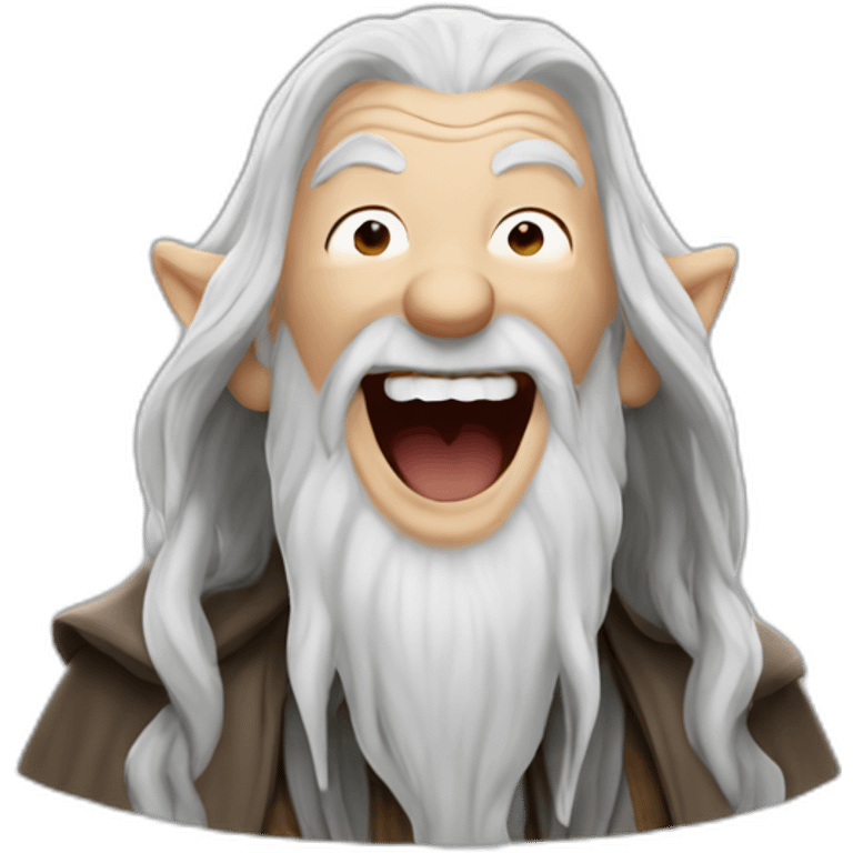 Gandalf laughing out loud emoji