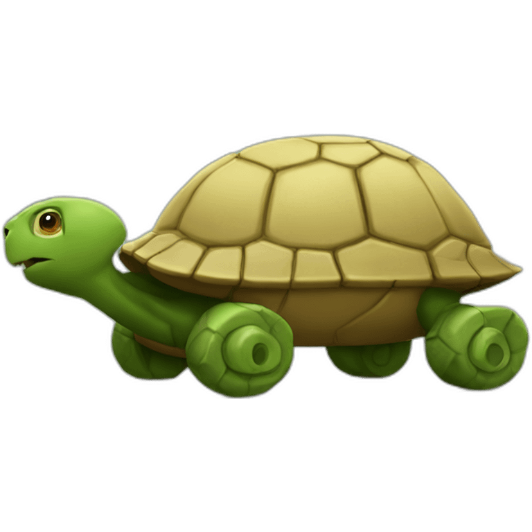 turtle with cannon as main body emoji