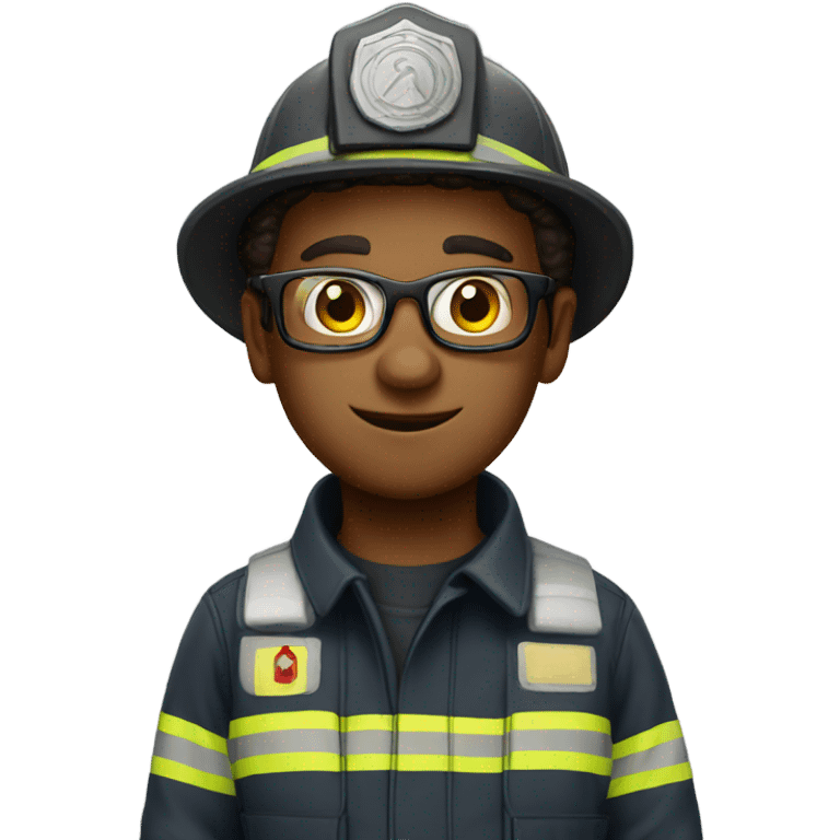 Nerdy fireman  emoji