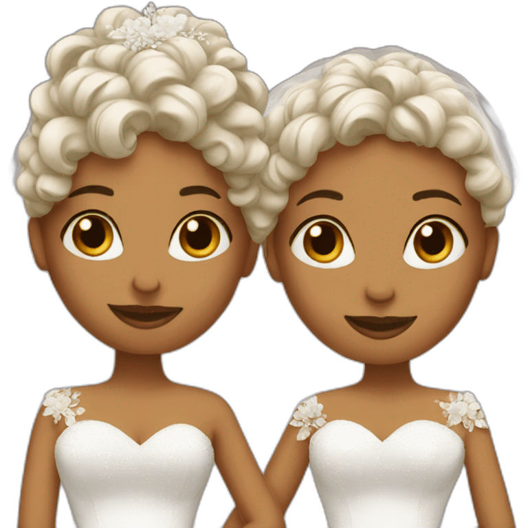 Two brides in Love emoji