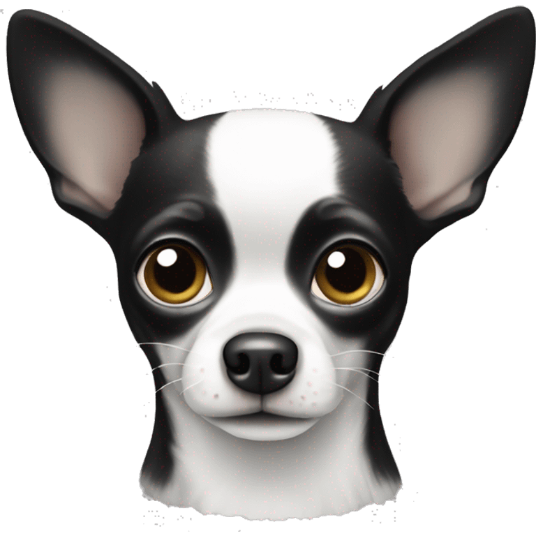 black and white chihuahua emoji