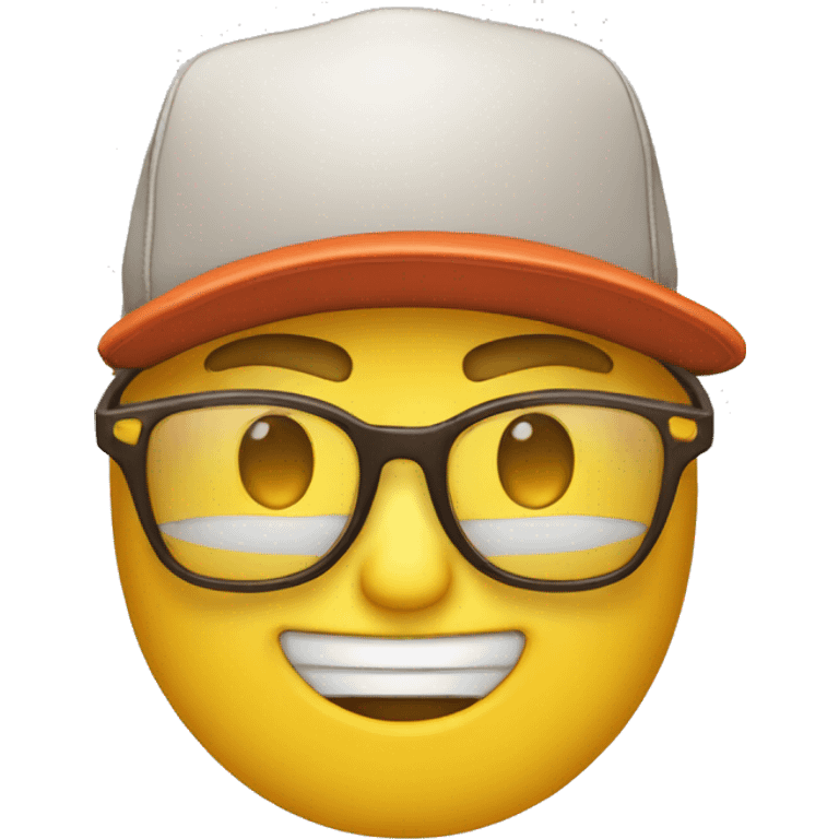 Emoji a lunette de soleil avec une casquette  emoji