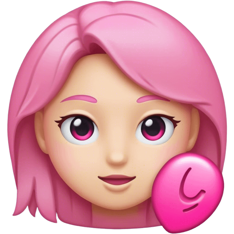 pink identification emoji