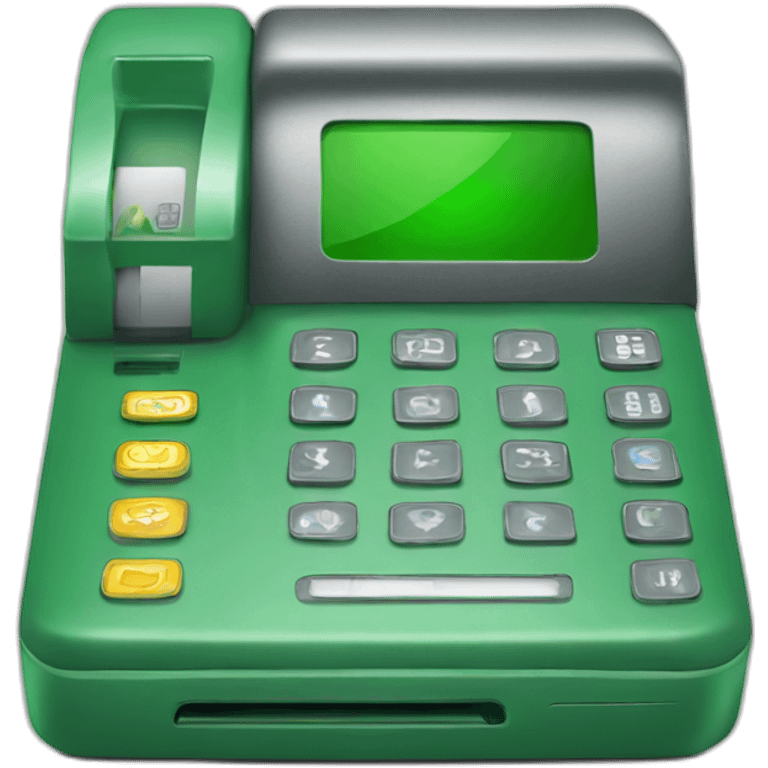 green credit card machine emoji