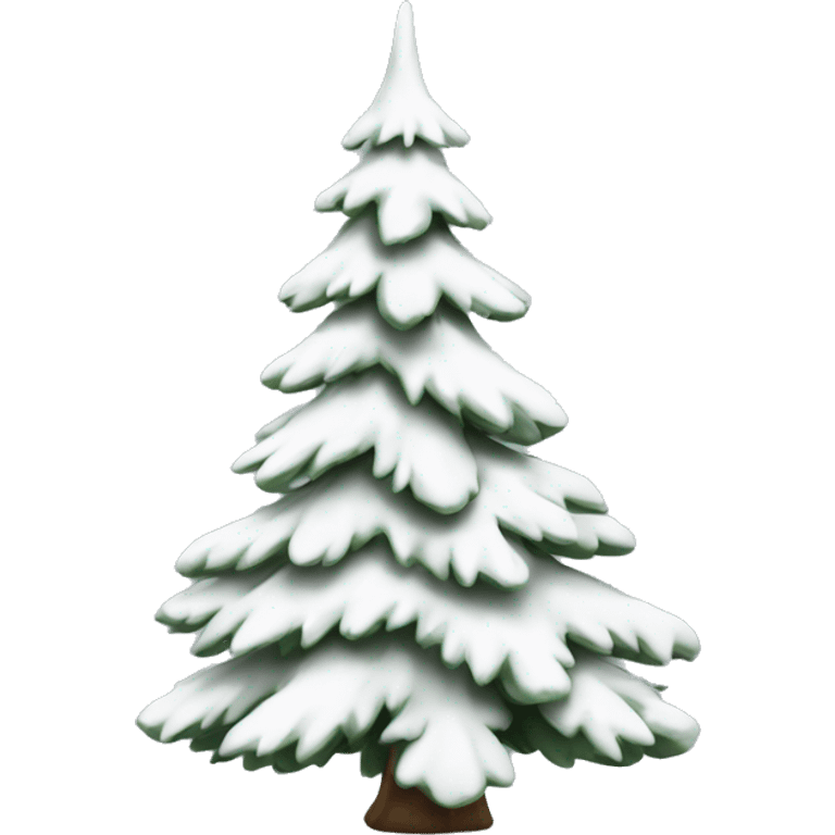  actual white fir christmas tree isolated.  emoji