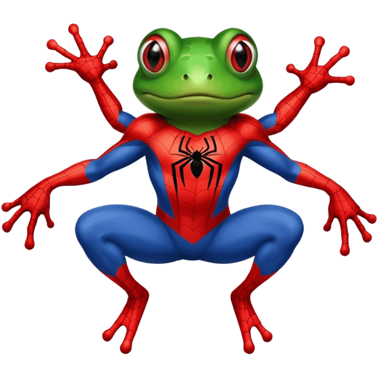 A frog in a spider-man costume *Old Emoji* emoji