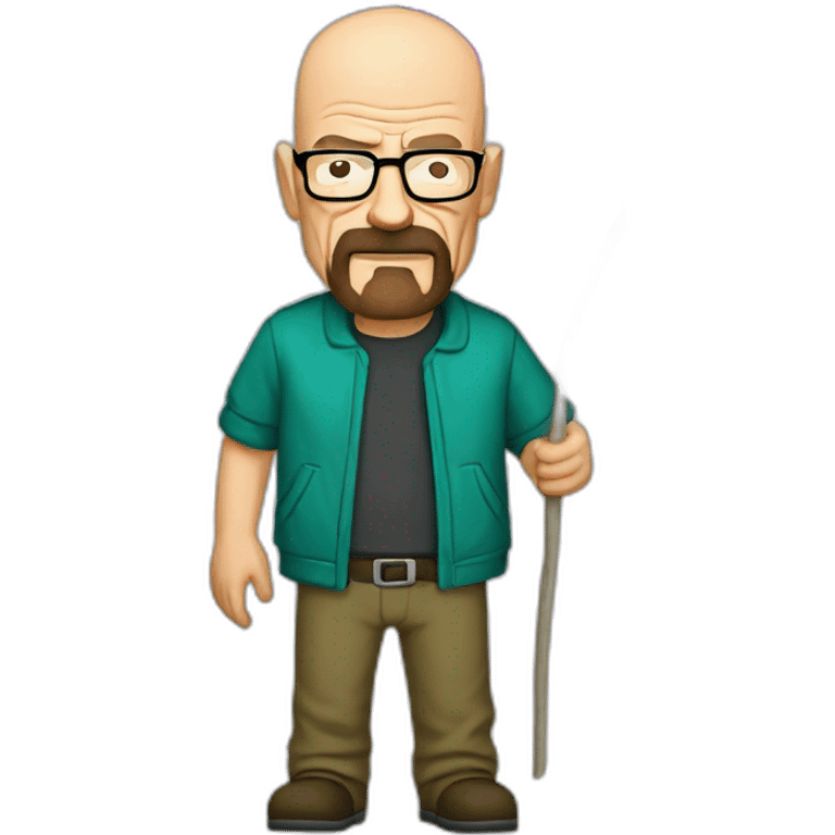 walter white holding the transexual pride flag emoji