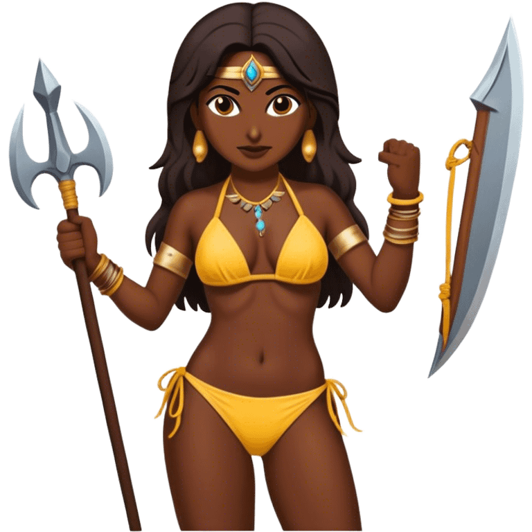 Indian warrior wearing a bikini emoji