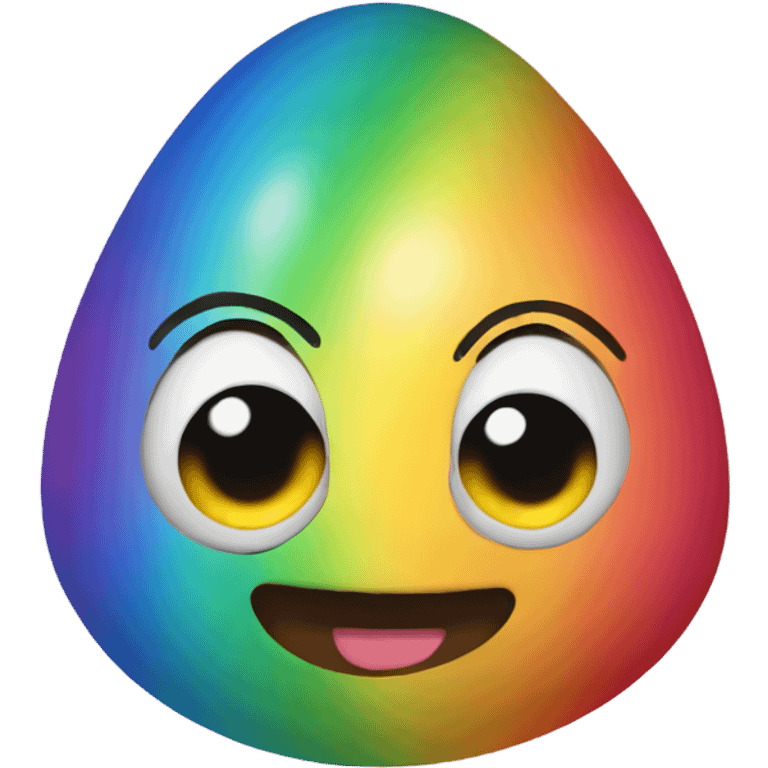 Rainbow egglant emoji