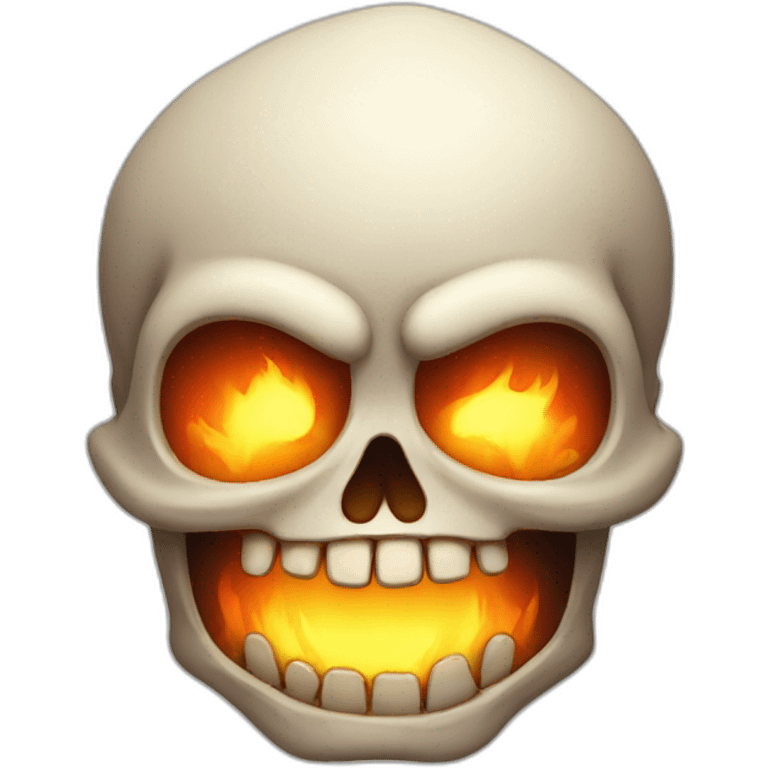 funny fire skull emoji