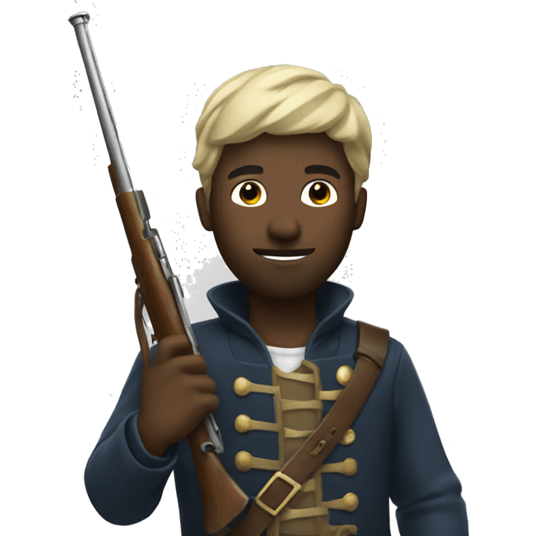 black man with musket emoji