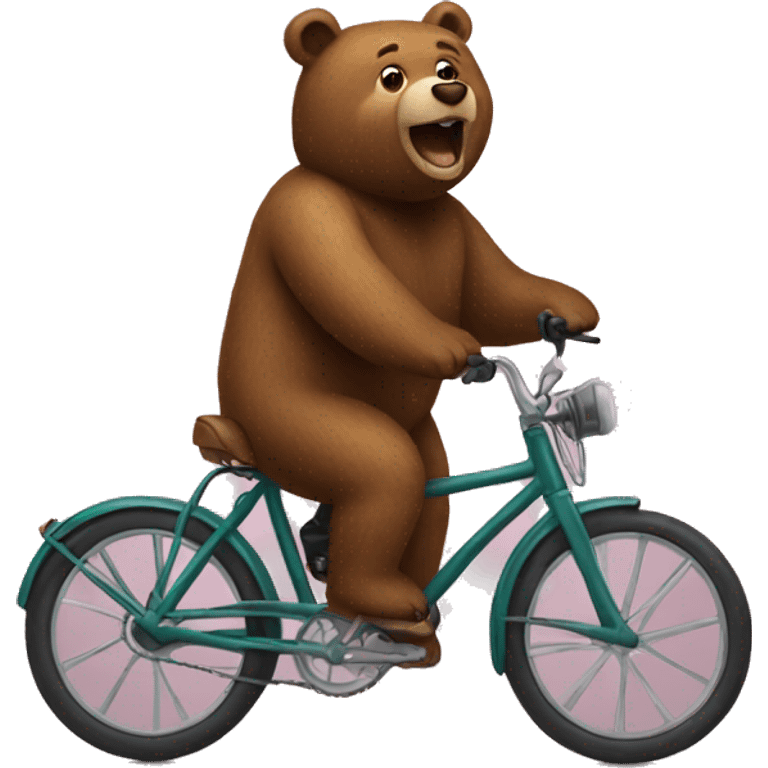 Bear on a bike emoji