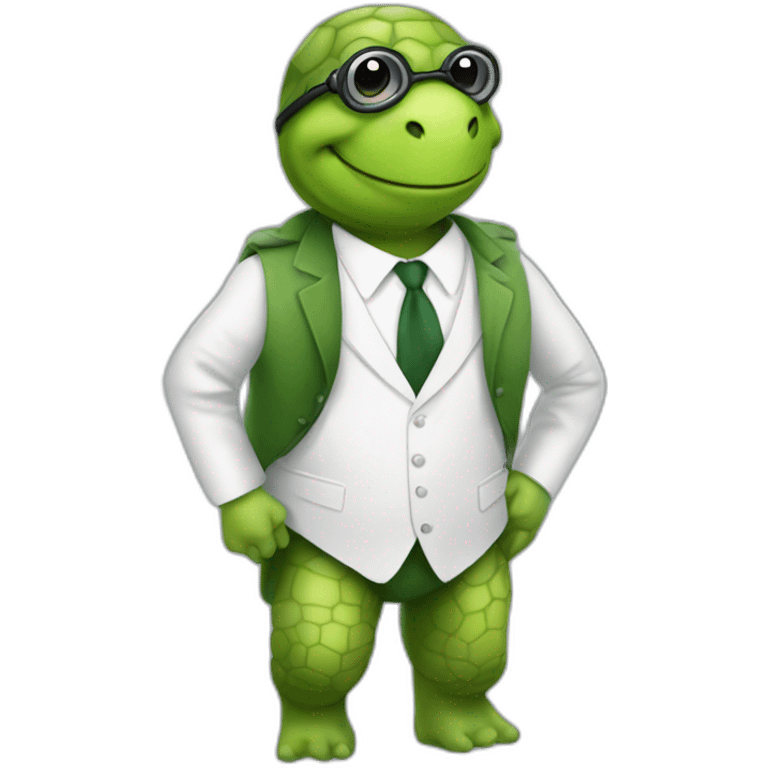 François Hollande in a turtle suit emoji