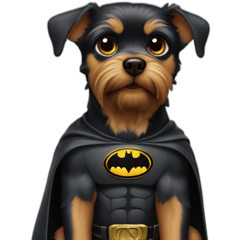 Dog Yorkshire Batman emoji