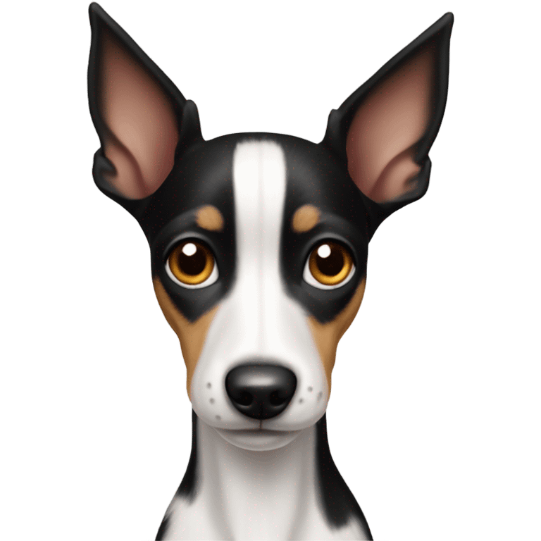 Black and white toy fox terrier emoji