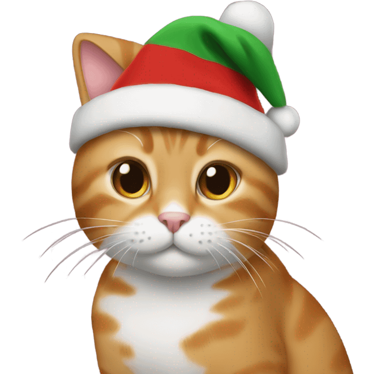 A cat with Christmas beanie  emoji