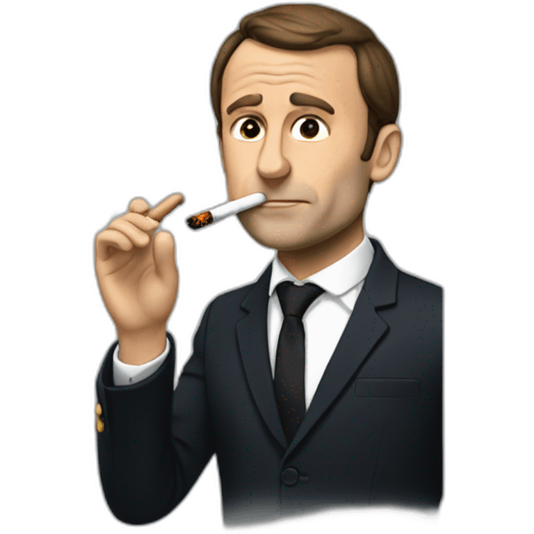 Macron smoking  emoji