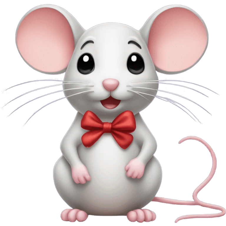 Mouse with a bow emoji