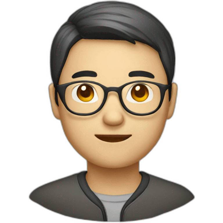 chinese round glasses developer emoji