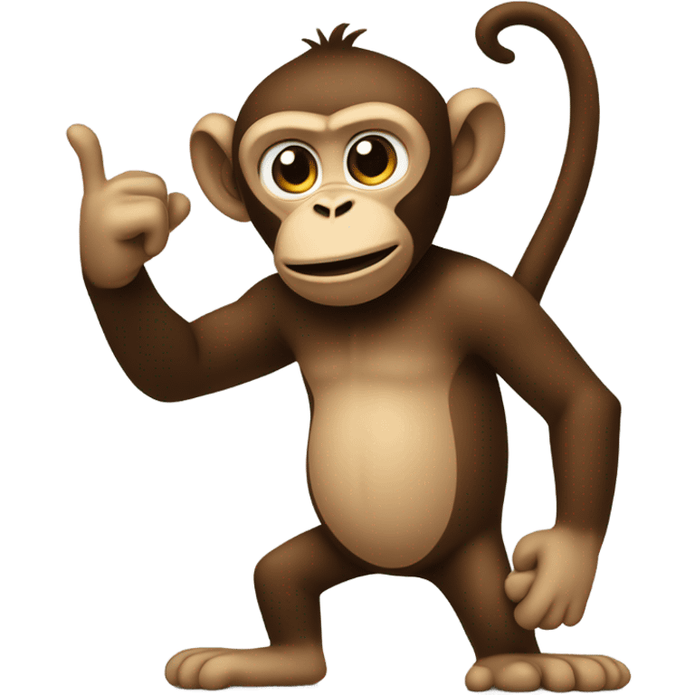 Monkey holding middle finger emoji