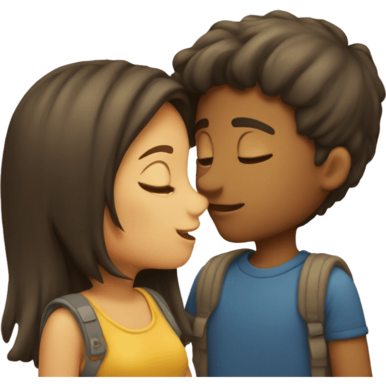 Boy kiss girl emoji