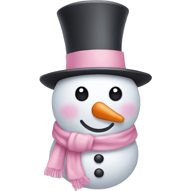 cute light pink snowman emoji