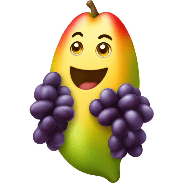 Mango loves grape emoji