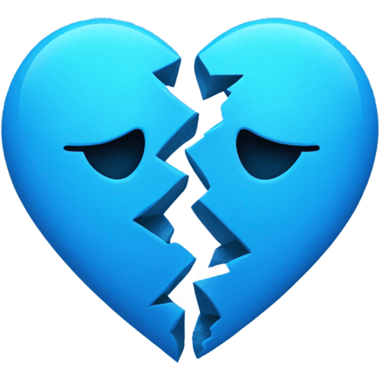 Blue broken heart emoji emoji