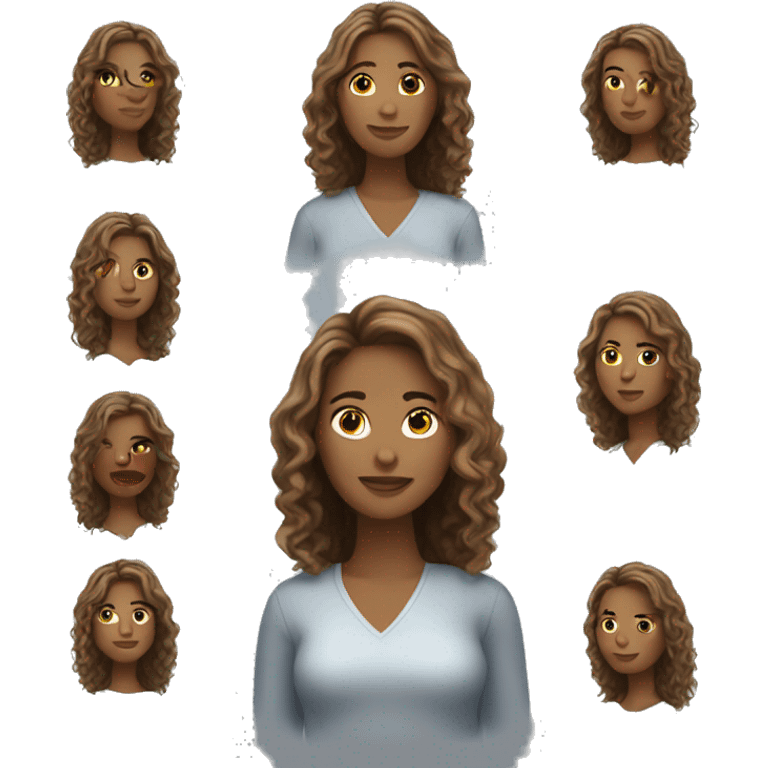 woman highlighted hair emoji