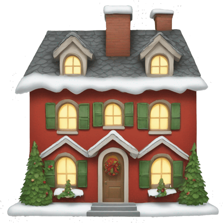 christmas house emoji