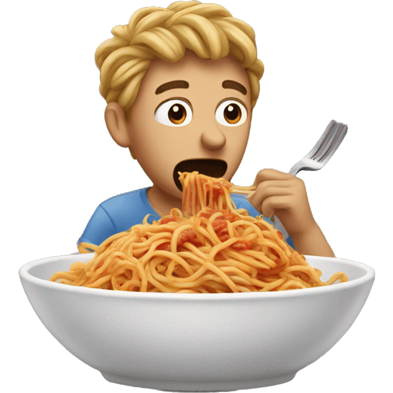 Me eating spaghetti emoji