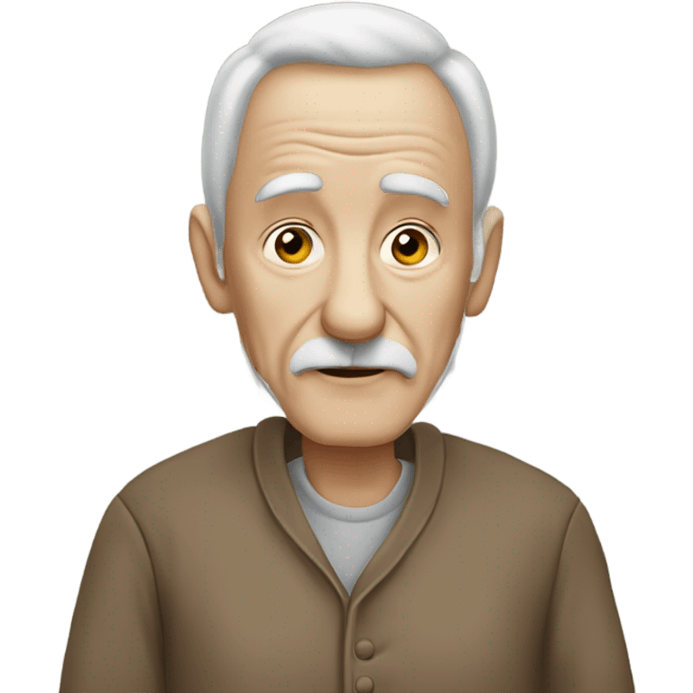 Lonely old man on iPad ￼ emoji