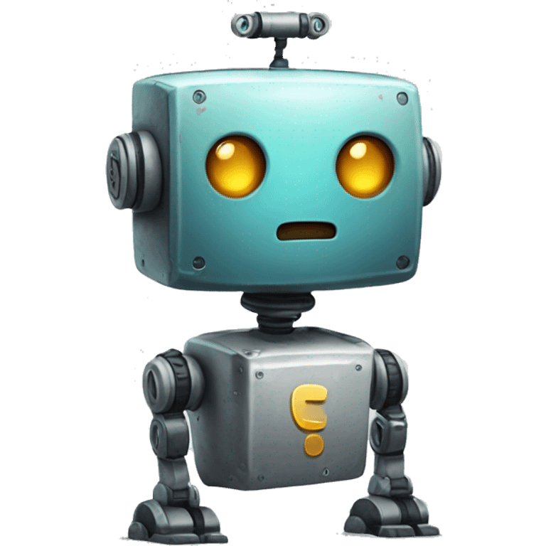 Robot with Exclamation point emoji