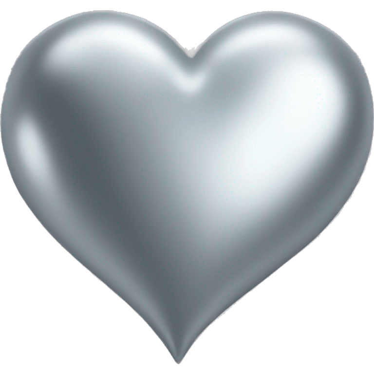 gradient silver heart emoji