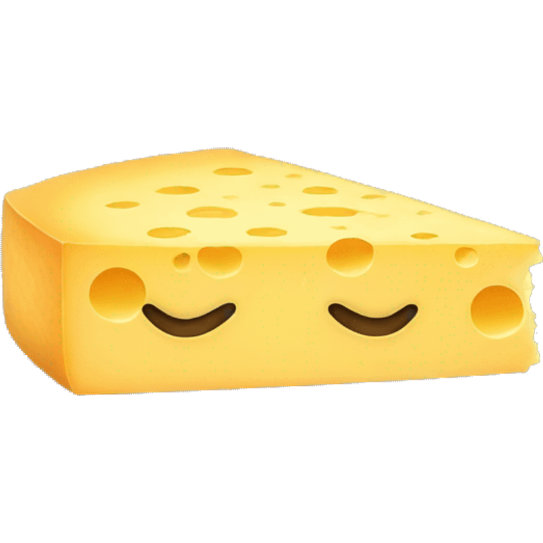 sleeping emoji as cheese emoji