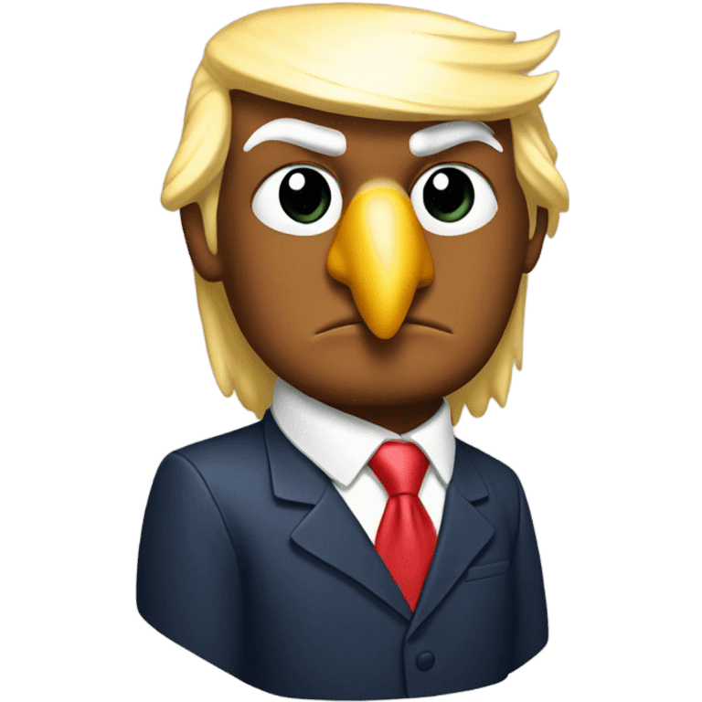 Trump with an eagle on his shoulder emoji