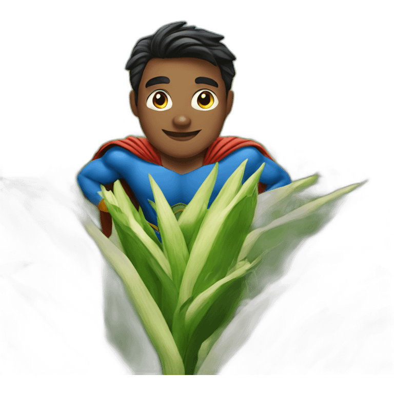 Super man in a corn field emoji