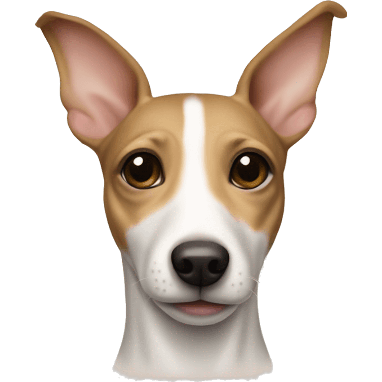 White and beige rat terrier make it kinda baby emoji