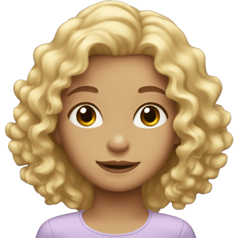 girl with curly blonde hair emoji