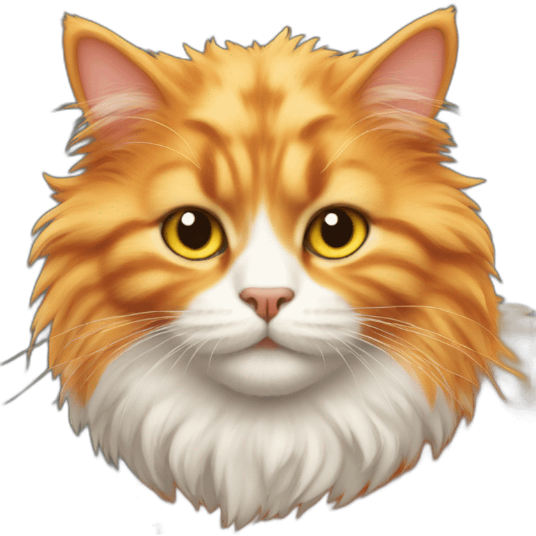 Orange fluffy cat emoji