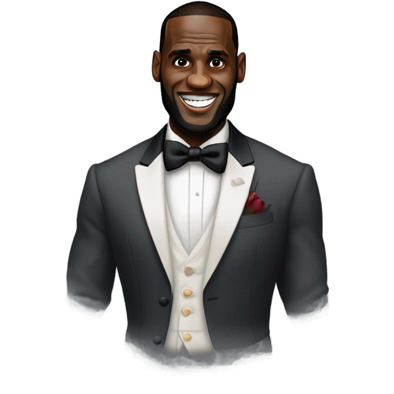 LeBron James in a tux emoji