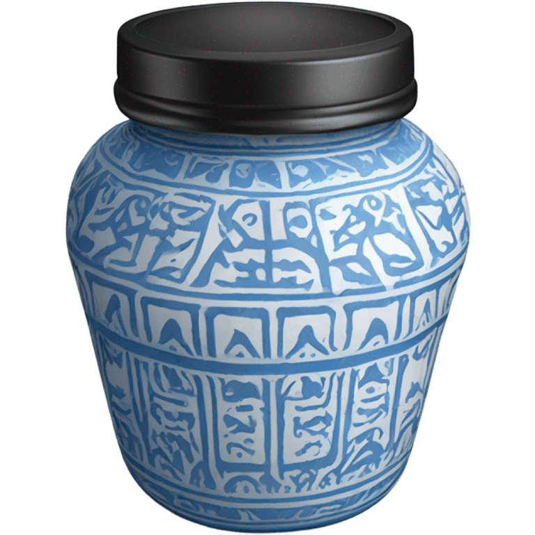 jar egypt white blue black emoji