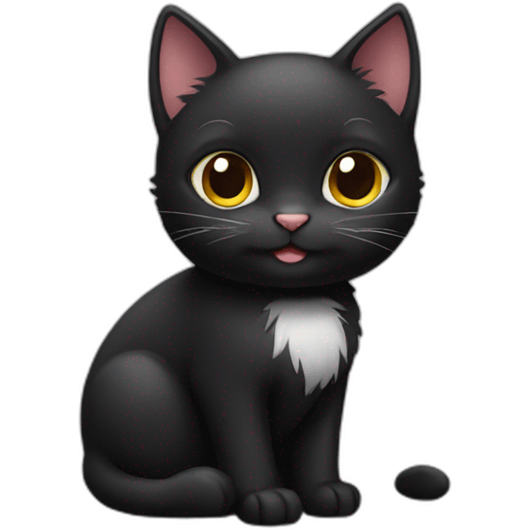 Cute black cat emoji