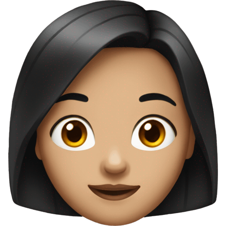 Girl with black hair  emoji