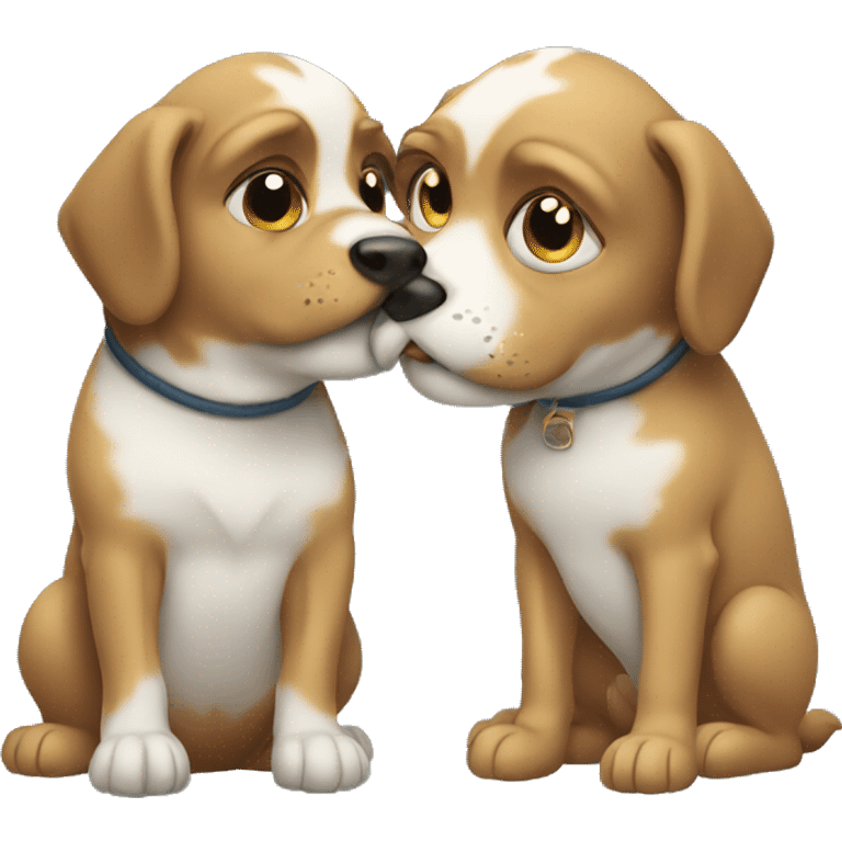 Dog kissing emoji